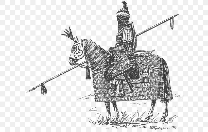 Middle Ages Body Armor Knight Mule Cavalry, PNG, 625x520px, Middle Ages, Arabs, Art, Black And White, Body Armor Download Free