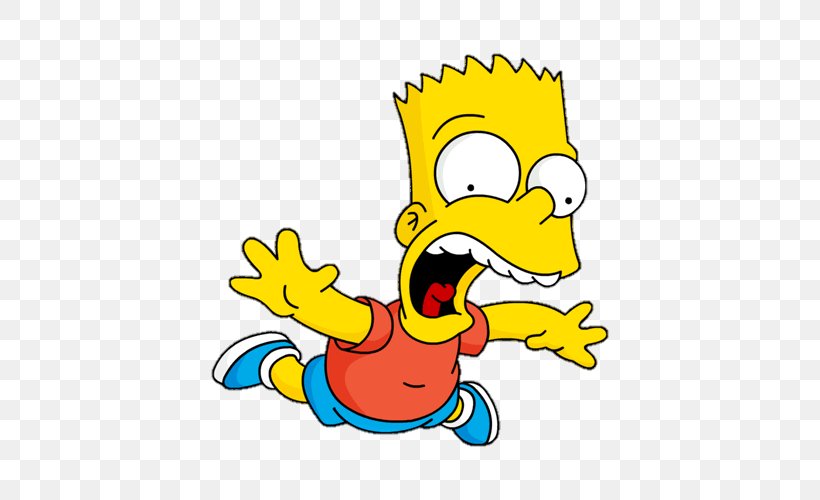 Bart Simpson Homer Simpson Marge Simpson Maggie Simpson, PNG, 500x500px, Bart Simpson, Area, Art, Beak, Bird Download Free
