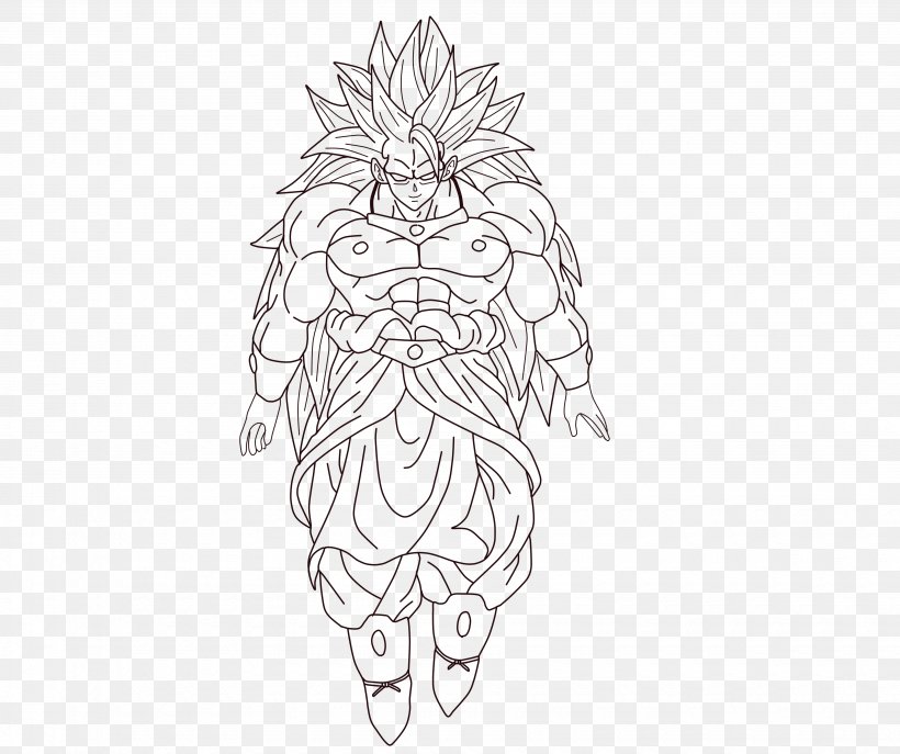 Bio Broly Goku Super Saiyan Drawing Vegeta, PNG, 3700x3100px, Watercolor, Cartoon, Flower, Frame, Heart Download Free
