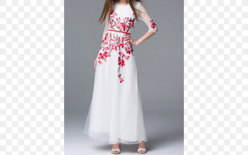 Maxi Dress Chiffon Sleeve Formal Wear, PNG, 512x512px, Watercolor, Cartoon, Flower, Frame, Heart Download Free