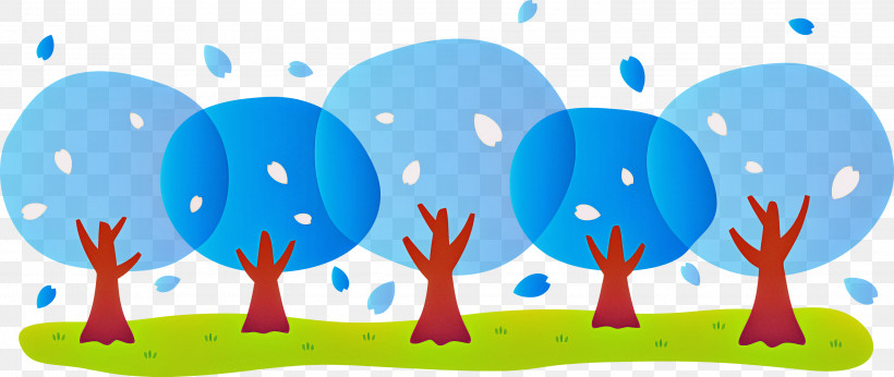 Abstract Spring Trees Abstract Spring, PNG, 3000x1266px, Abstract Spring Trees, Abstract Spring, Balloon, Blue, Child Art Download Free