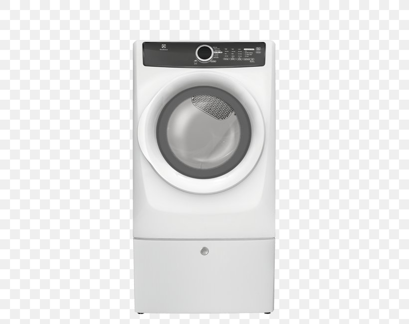 Clothes Dryer Electrolux EFMG417SIW 8.0 Cu. Ft. Perfect Steam Gas Dryer Home Appliance Washing Machines, PNG, 632x650px, Clothes Dryer, Cooking Ranges, Dishwasher, Electrolux, Electrolux Efmg617s Download Free