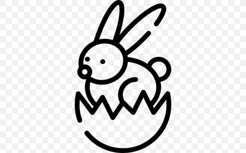 Easter Bunny Hare Rabbit Clip Art, PNG, 512x512px, Easter Bunny, Area, Black And White, Easter, Gift Download Free