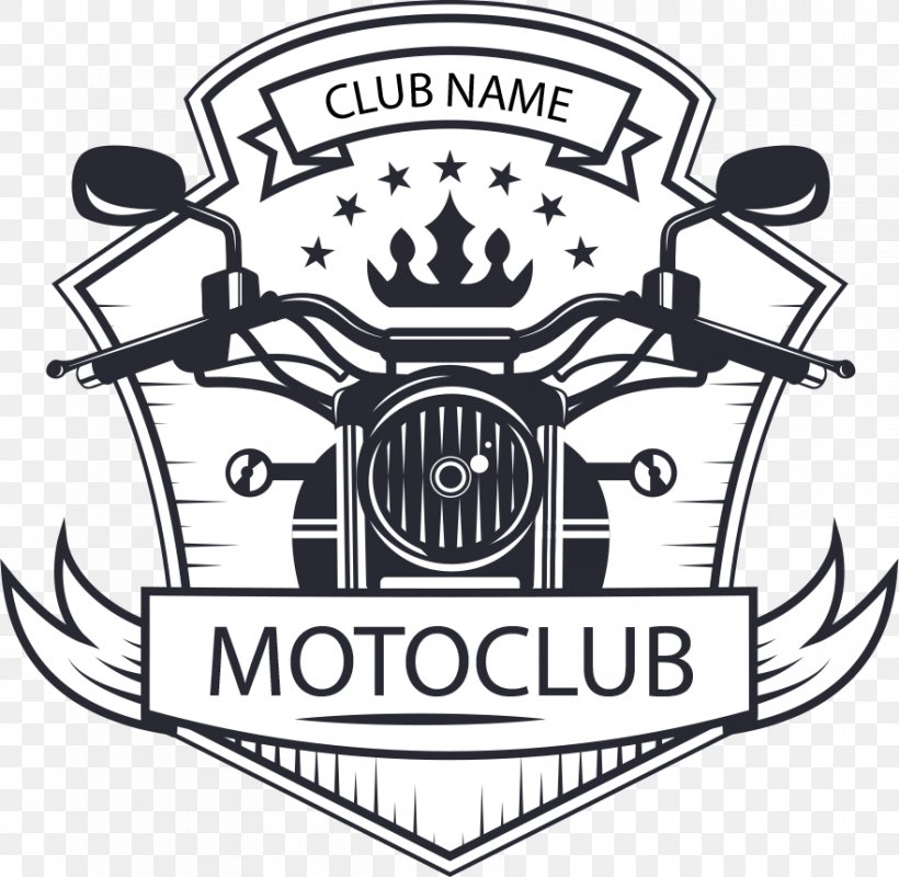Motorcycle Logo Vintage Motor Cycle Club, PNG, 881x860px, Motorcycle, Black And White, Brand, Custom Motorcycle, Harleydavidson Download Free