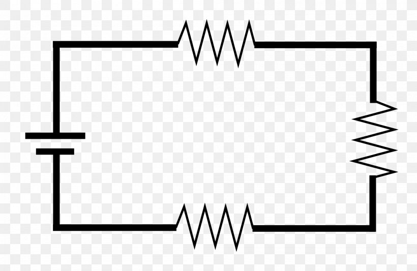 Series And Parallel Circuits Electronic Circuit Electrical Network Resistor Voltage, PNG, 2000x1302px, Series And Parallel Circuits, Area, Black, Black And White, Brand Download Free