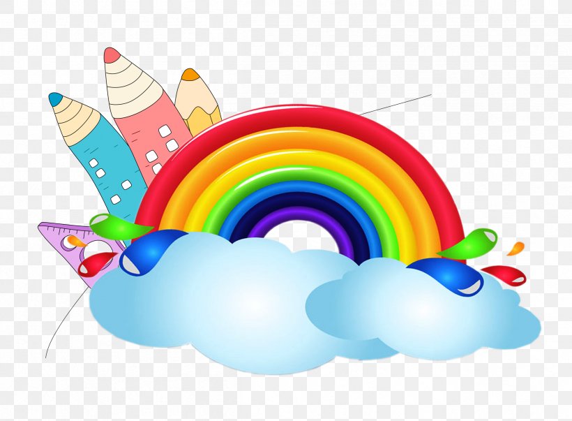 Rainbow Cartoon, PNG, 2413x1777px, Rainbow, Art, Cartoon, Drawing Download Free