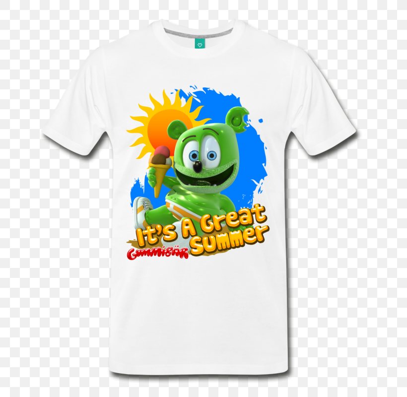 T-shirt It's A Great Summer Gummibär I'm A Gummy Bear (The Gummy Bear Song) Spreadshirt, PNG, 800x800px, Tshirt, Active Shirt, Animation, Bib, Brand Download Free