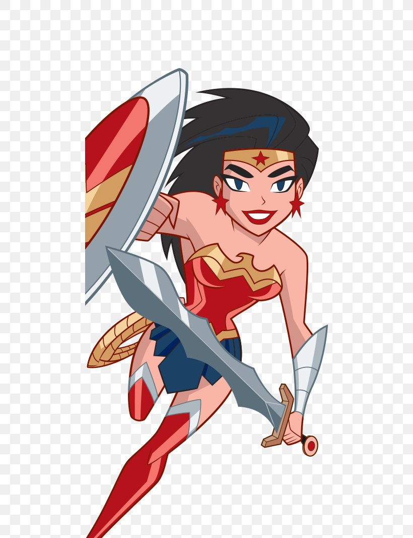 Wonder Woman Justice League Superhero Batman DC Comics, PNG, 482x1066px,  Watercolor, Cartoon, Flower, Frame, Heart Download