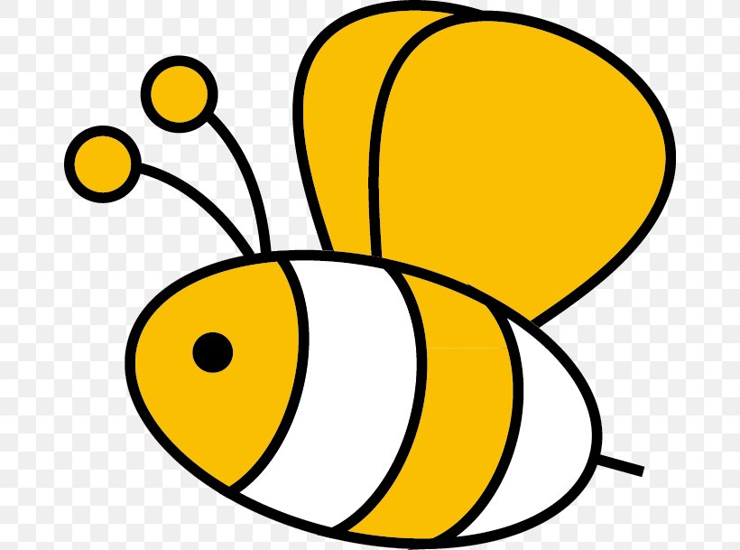 Bee Insect Clip Art, PNG, 678x609px, Bee, Area, Artwork, Black And White, Cartoon Download Free