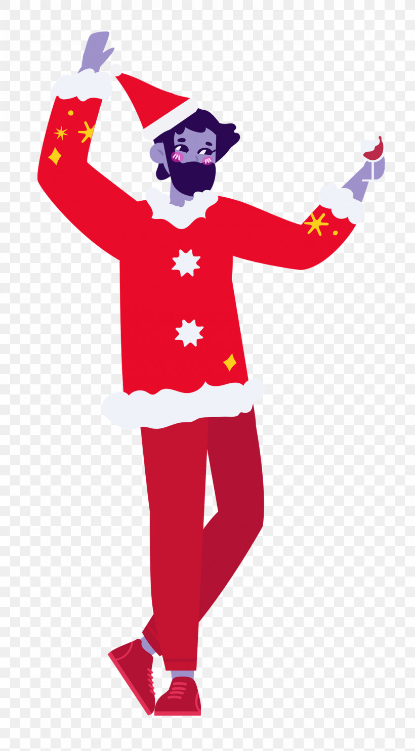 Celebrating Christmas Party, PNG, 1380x2500px, Celebrating, Character, Christmas, Costume, Mascot Download Free