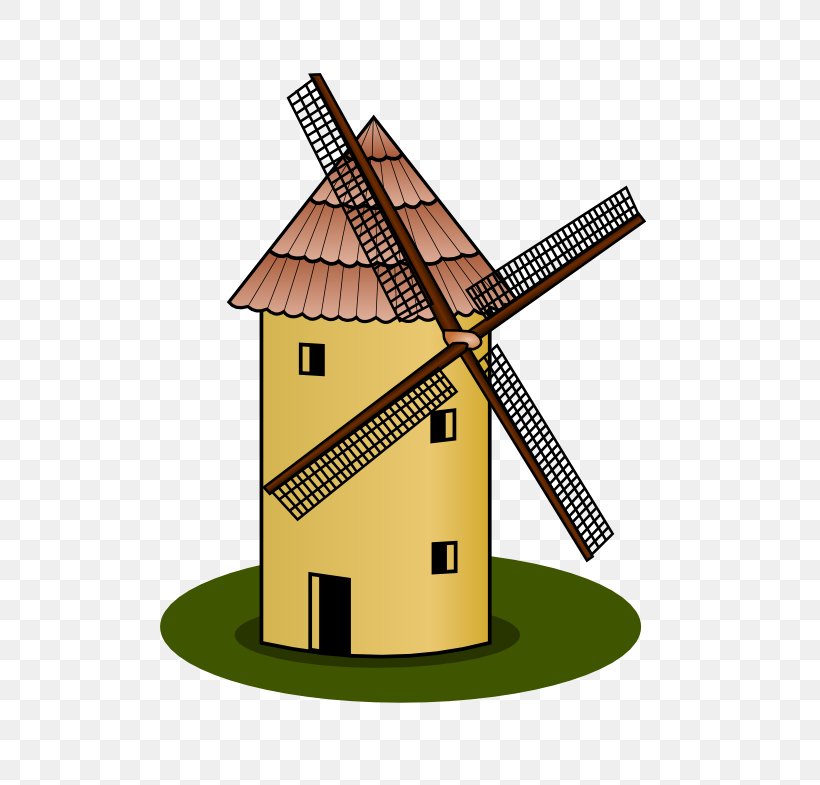 Clip Art Windmill Openclipart Free Content, PNG, 555x785px, Windmill, Building, Document, Facade, Gristmill Download Free