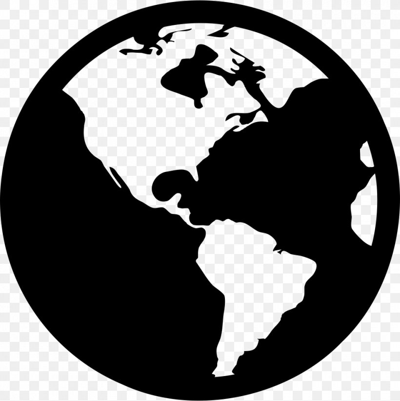 Globe World Map, PNG, 980x982px, Globe, Atlas, Black And White, Fictional Character, Human Behavior Download Free