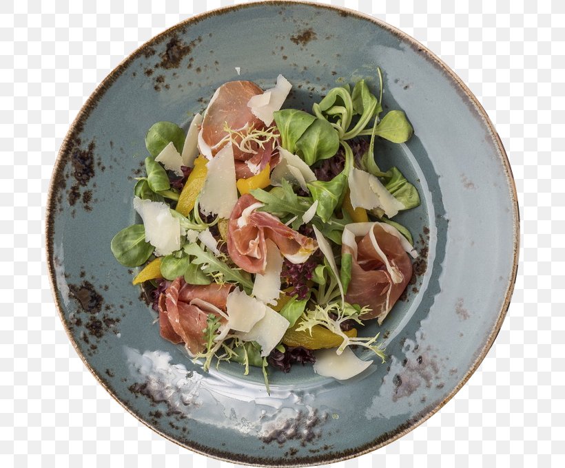 Ham Salad Prosciutto Ham Salad Vegetarian Cuisine, PNG, 690x680px, Salad, Bresaola, Carpaccio, Cuisine, Dish Download Free