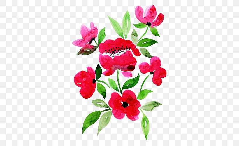 Pink Flower Cartoon, PNG, 500x500px, Floral Design, Annual Plant, Bouquet, Branch, Carnation Download Free