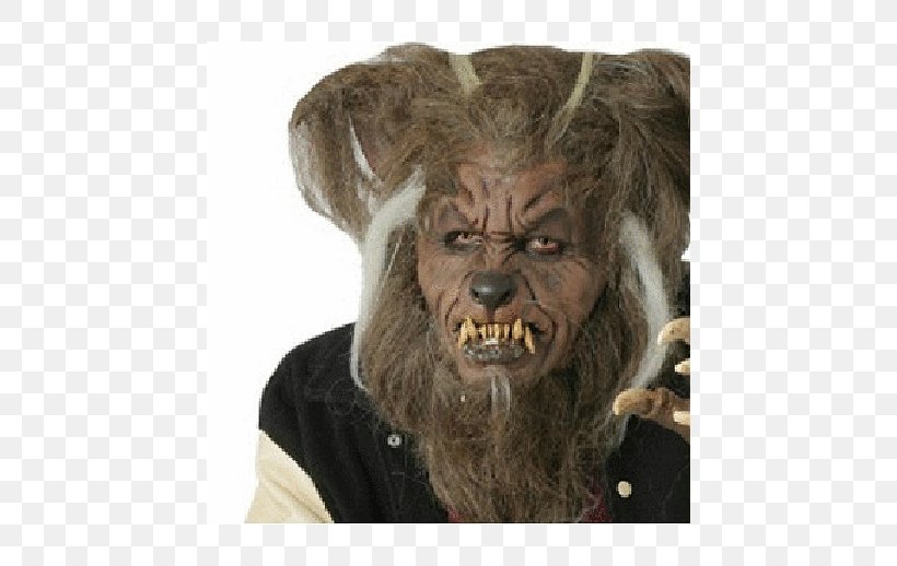 Werewolf Gray Wolf Mask Costume Halloween, PNG, 518x518px, Werewolf, Costume, Ear, Facial Hair, Fur Download Free