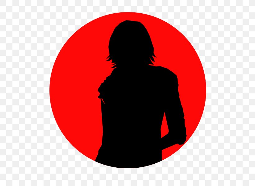 Silhouette Shoulder Circle Woman, PNG, 600x600px, Silhouette, Joint, Neck, Red, Shoulder Download Free