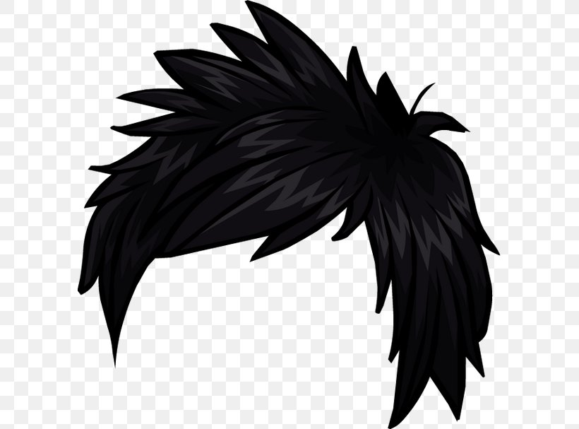 Hairstyle Wig Club Penguin, PNG, 599x607px, Hairstyle, Afro, Artificial Hair Integrations, Barrette, Black And White Download Free