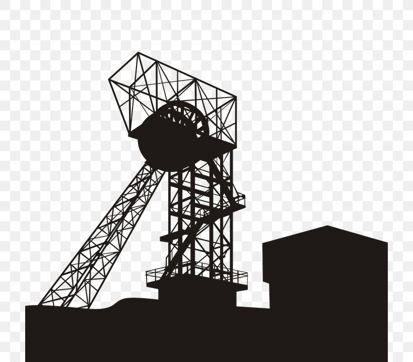 Coal Mining Shaft Mining Clip Art, PNG, 720x720px, Mining, Black And White, Coal, Coal Mining, Electrical Supply Download Free