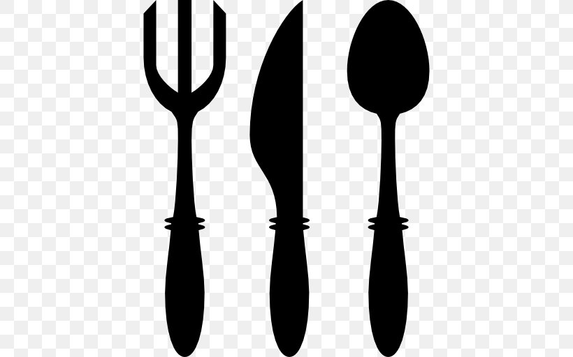 Knife Fork Spoon Kitchen Utensil, PNG, 512x512px, Knife, Black And White, Cutlery, Fork, Kitchen Download Free