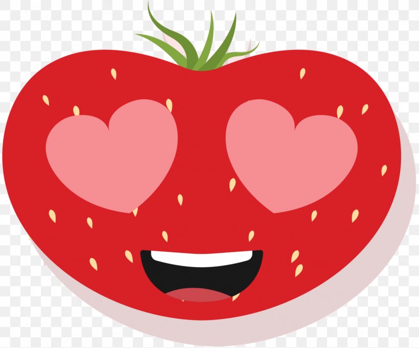 Tomato Clip Art Illustration Strawberry Valentine's Day, PNG, 1331x1106px, Tomato, Apple, Emoticon, Facial Expression, Food Download Free