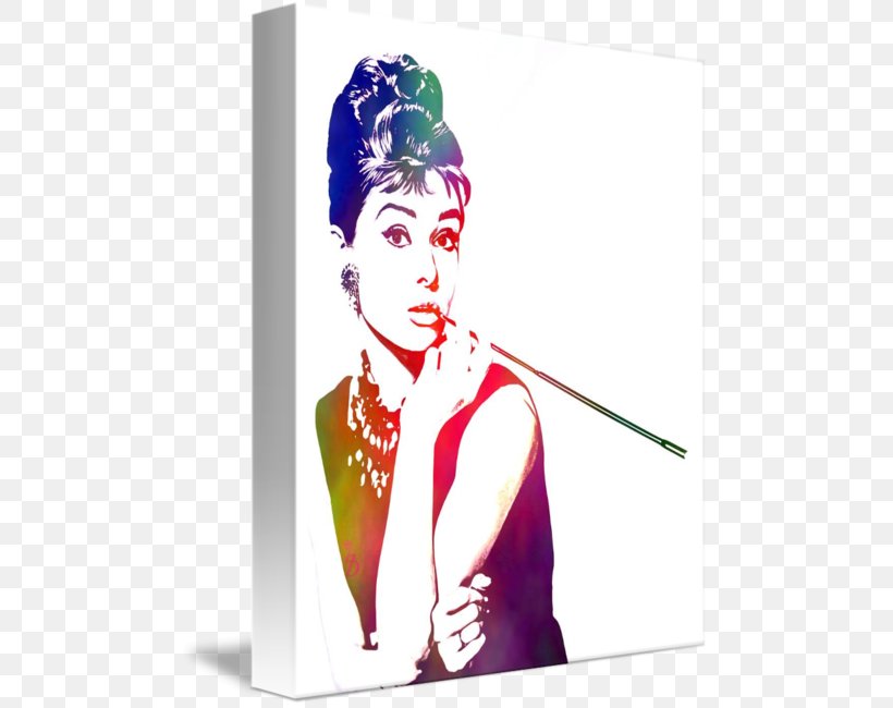 Audrey Hepburn Breakfast At Tiffany's Canvas Print Poster, PNG, 485x650px, Audrey Hepburn, Art, Canvas, Canvas Print, Fashion Illustration Download Free
