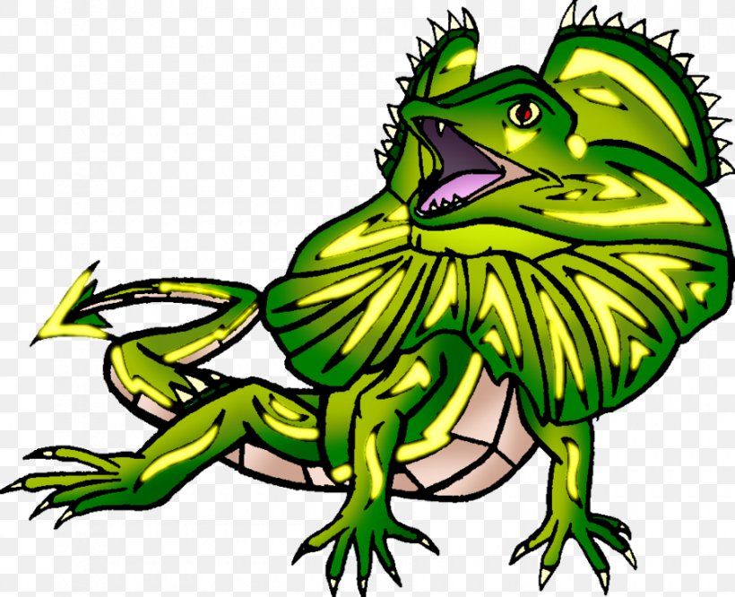 Frilled-neck Lizard Reptile Frog Clip Art, PNG, 900x731px, Lizard, Amphibian, Animal, Art, Artwork Download Free