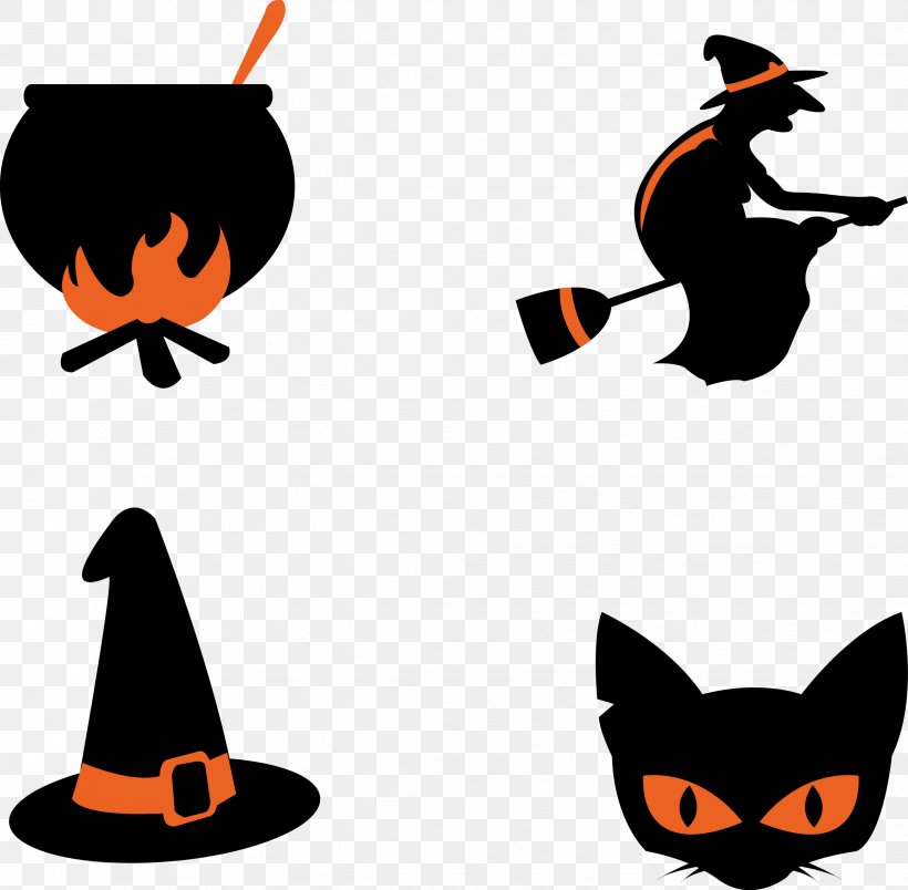 Witchcraft, PNG, 2444x2399px, Scalable Vector Graphics, Broom, Carnivoran, Cartoon, Cat Download Free