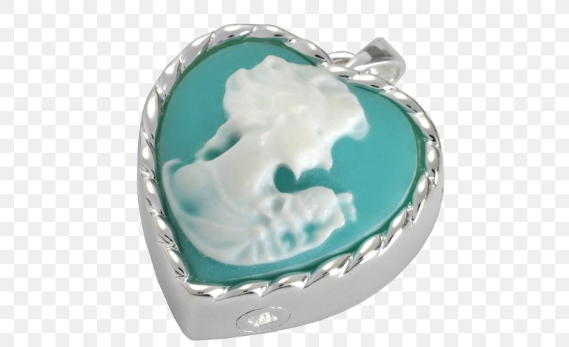 Turquoise Cremation Memorial Jewelry: 14k Solid White Gold Heart Marine Green Cameo Cremation Memorial Jewelry: Platinum Heart Marine Green Cameo Jewellery, PNG, 500x500px, Turquoise, Aqua, Body Jewellery, Body Jewelry, Cremation Download Free