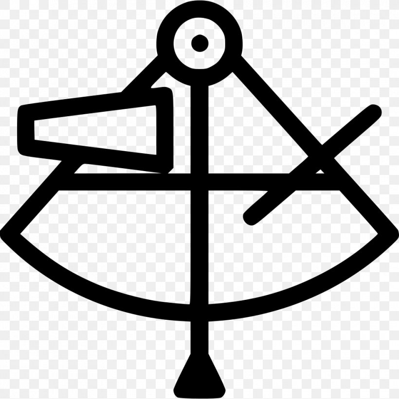 Sextant Navigational Instrument, PNG, 980x982px, Sextant, Black And White, Navigational Instrument, Symbol Download Free