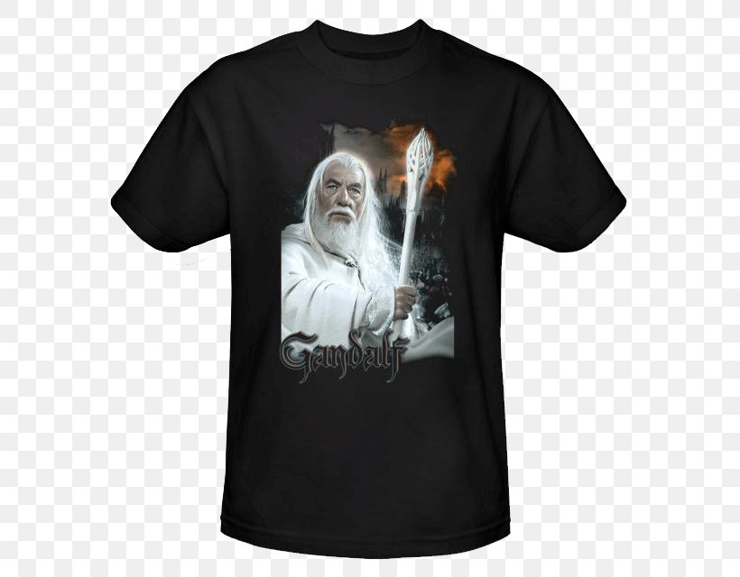 T-shirt The Lord Of The Rings Gandalf Clothing, PNG, 640x640px, Tshirt, Active Shirt, Brand, Casual Attire, Clothing Download Free