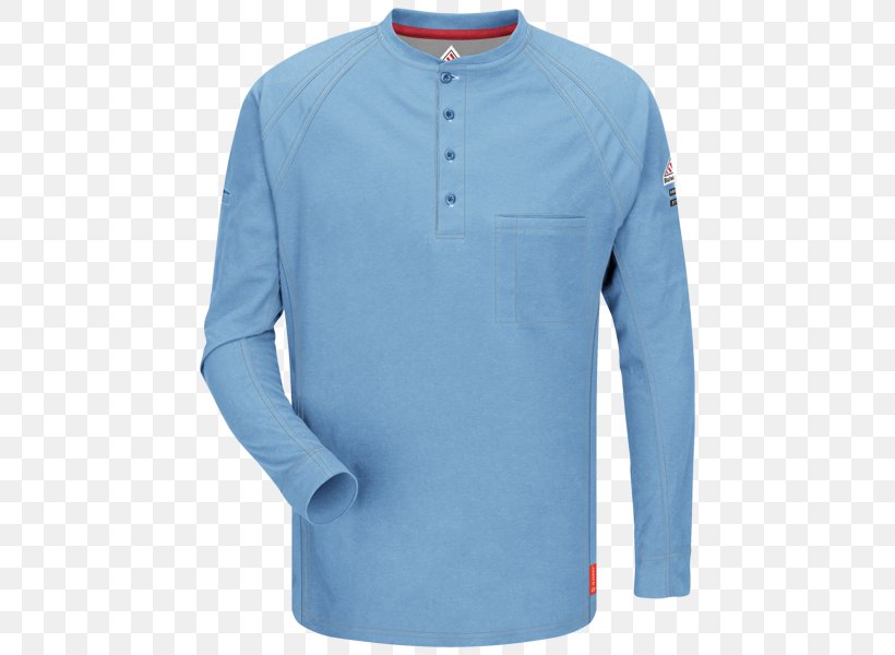 Long-sleeved T-shirt Henley Shirt, PNG, 600x600px, Tshirt, Active Shirt, Azure, Blue, Button Download Free
