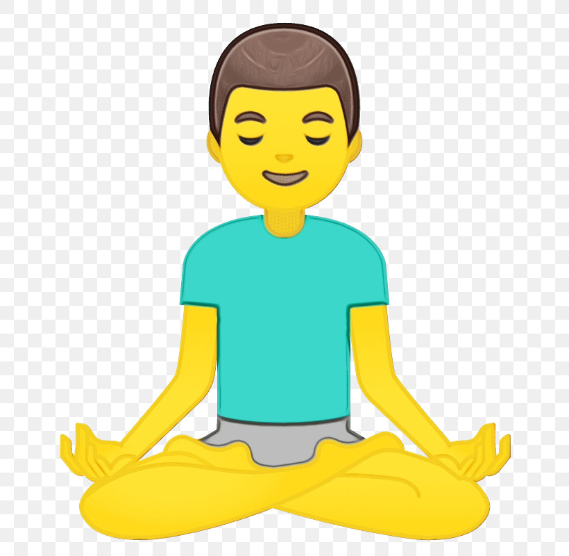 Emoji Yoga Lotus Position Meditation Human Skin Color, PNG, 800x800px, Watercolor, Dark Skin, Emoji, Human Skin Color, Light Skin Download Free