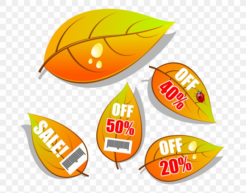 Autumn Theme Vector Material Sales Tag Listing, PNG, 2708x2133px, Area, Brand, Clip Art, Logo, Orange Download Free