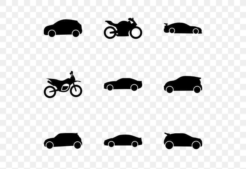 Car Motorcycle Scooter Clip Art, PNG, 600x564px, Car, Bicycle, Black, Black And White, Carnivoran Download Free