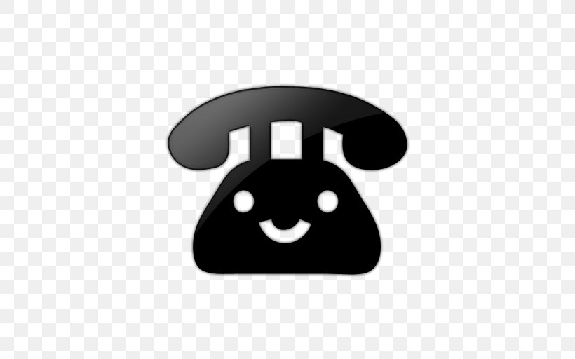 Telephone Icon Design Mobile Phones, PNG, 512x512px, Telephone, Animated Film, Avatar, Black, Black And White Download Free