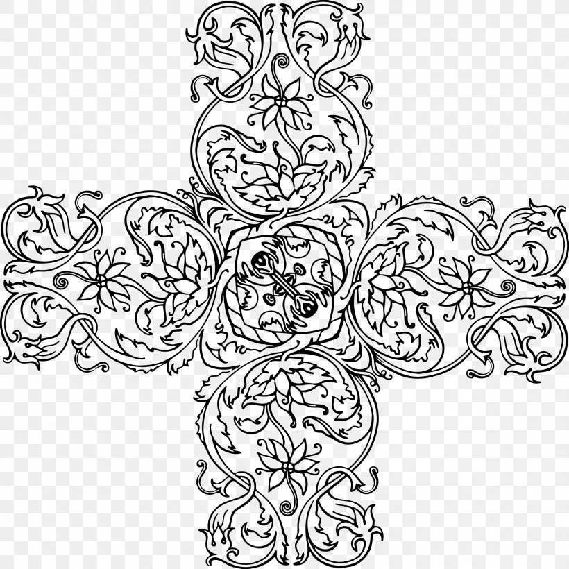 Drawing Ornament Clip Art, PNG, 2400x2400px, Drawing, Black, Black And White, Cartoon, Doodle Download Free