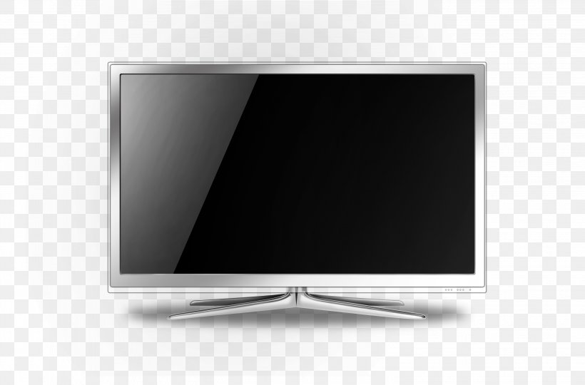 LCD Television Television Set Cartoon, PNG, 3037x2000px, Lcd Television, Black And White, Cartoon, Computer Monitor, Display Device Download Free