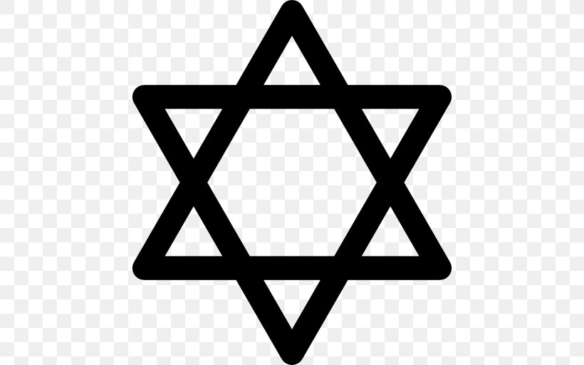 Star Of David Judaism Jewish People Clip Art, PNG, 512x512px, Star Of David, Area, Black And White, Brand, David Download Free