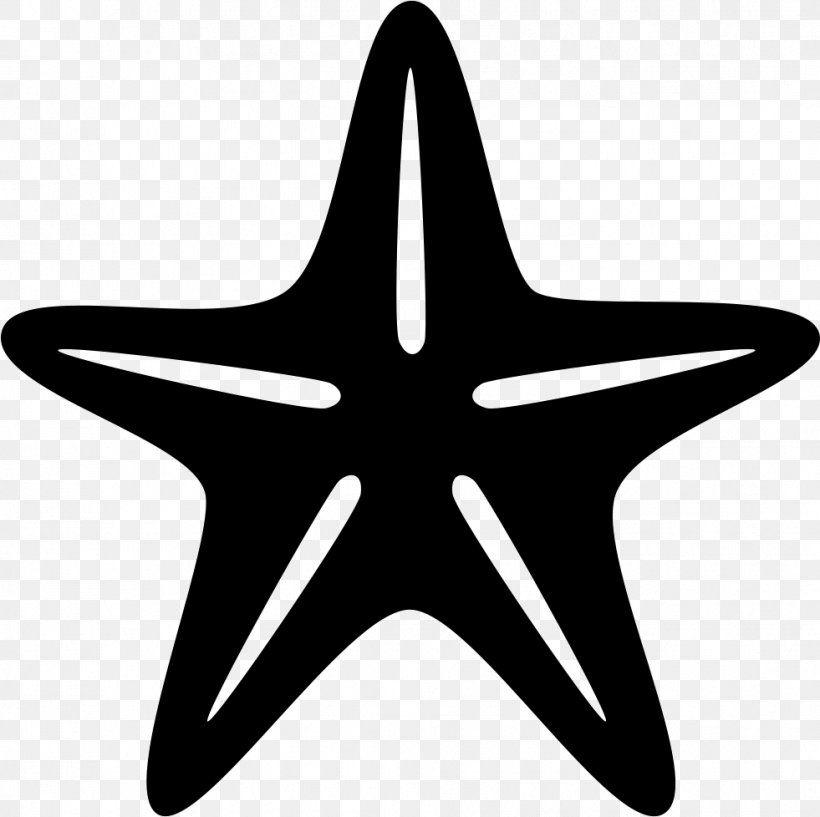Starfish Symbol, PNG, 981x978px, Starfish, Black, Black And White, Common Starfish, Echinoderm Download Free
