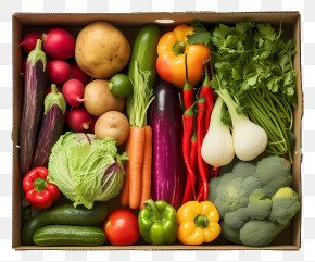 Vegetable Box - Box Of Fresh Vegetables PNG