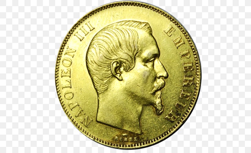 Coin Godot & Fils Neuilly Gold Napoléon Franc, PNG, 500x500px, Coin, Ancient History, Cash, Currency, Franc Download Free