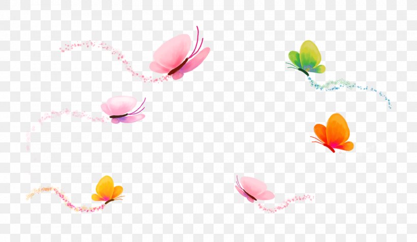 The Flying Cartoon Butterfly, PNG, 1722x1000px, Flower, Computer, Petal, Pink, Product Download Free