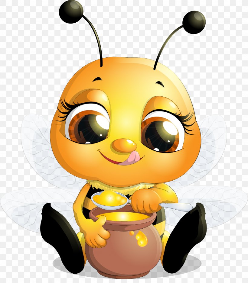 Bee Euclidean Vector Illustration, PNG, 2149x2457px, Bee, Cartoon, Concepteur, Fictional Character, Food Download Free