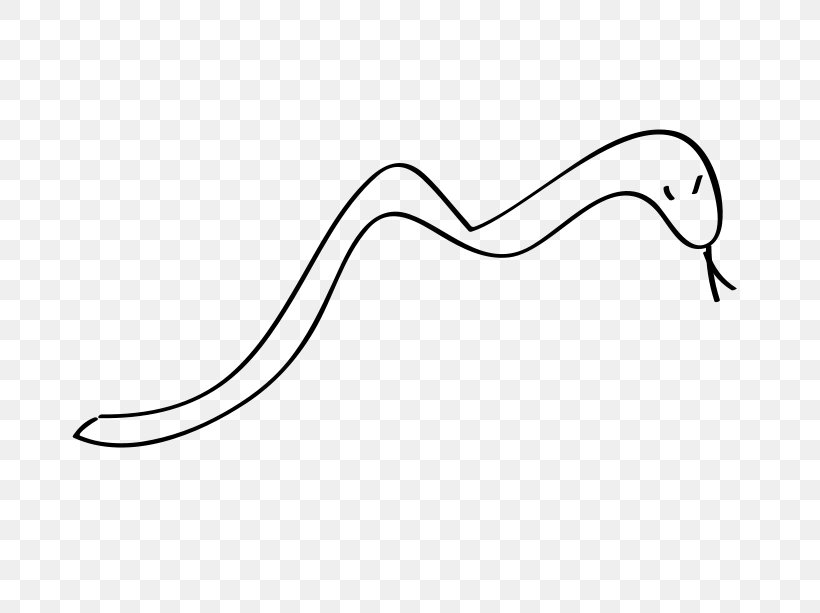 Black And White Line Art Snake Clip Art, PNG, 800x613px, Black And White, Animal, Area, Art, Black Download Free