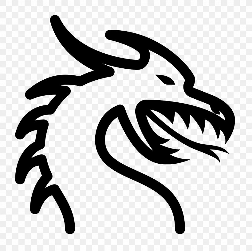 Dragon Font, PNG, 1600x1600px, Dragon, Android, Artwork, Black And White, Fictional Character Download Free