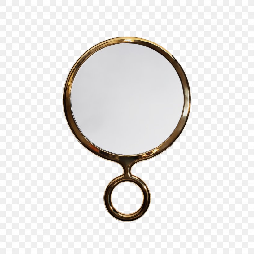 Mirror Brass Fashion Accessory Makeup Mirror Metal, PNG, 2048x2048px, Watercolor, Brass, Cosmetics, Fashion Accessory, Jewellery Download Free