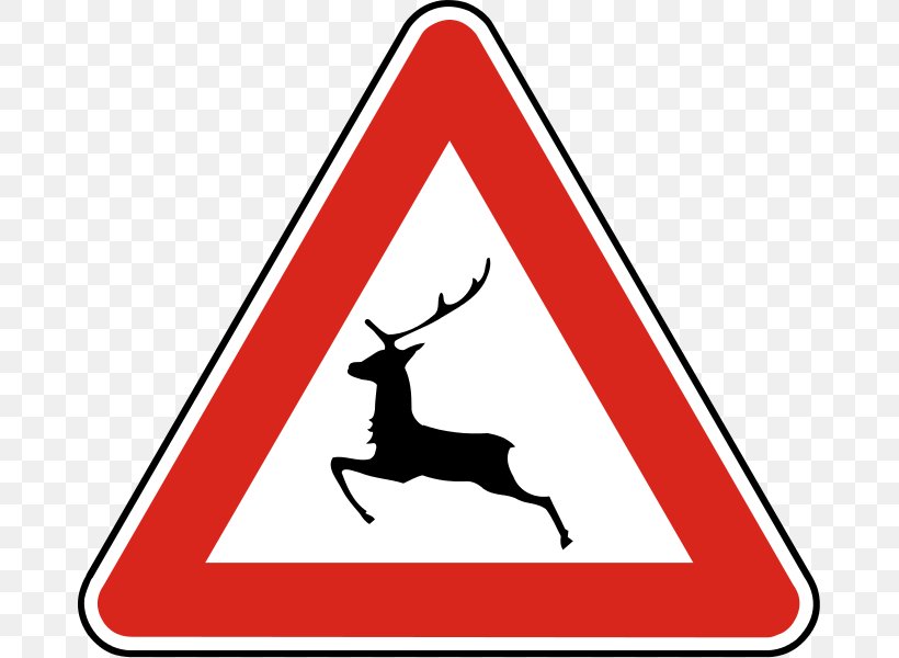 Traffic Sign Transport Road Game Deer, PNG, 677x600px, Traffic Sign, Area, Black And White, Brand, Deer Download Free