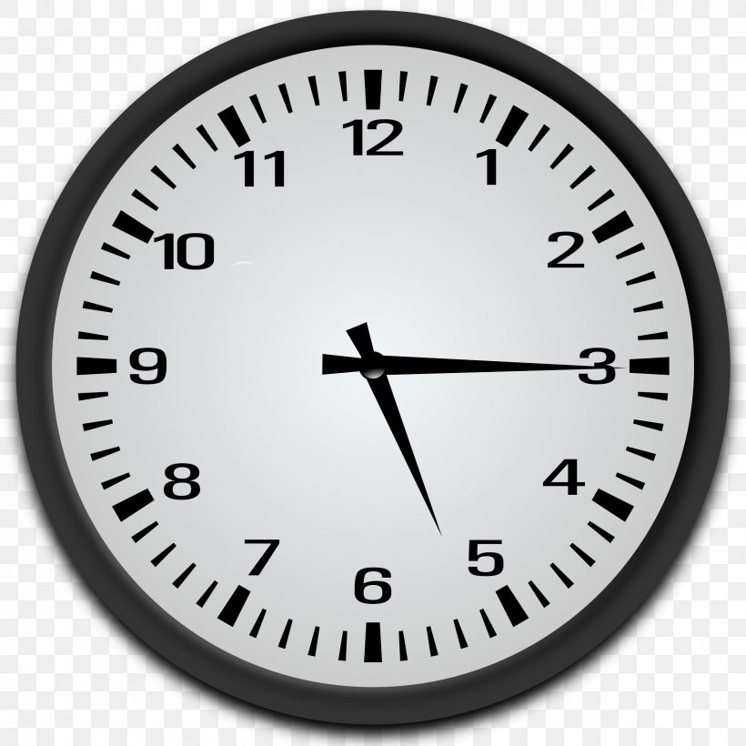 Alarm Clocks Clip Art Image, PNG, 2400x2400px, 12hour Clock, Clock, Alarm Clocks, Digital Clock, Gauge Download Free