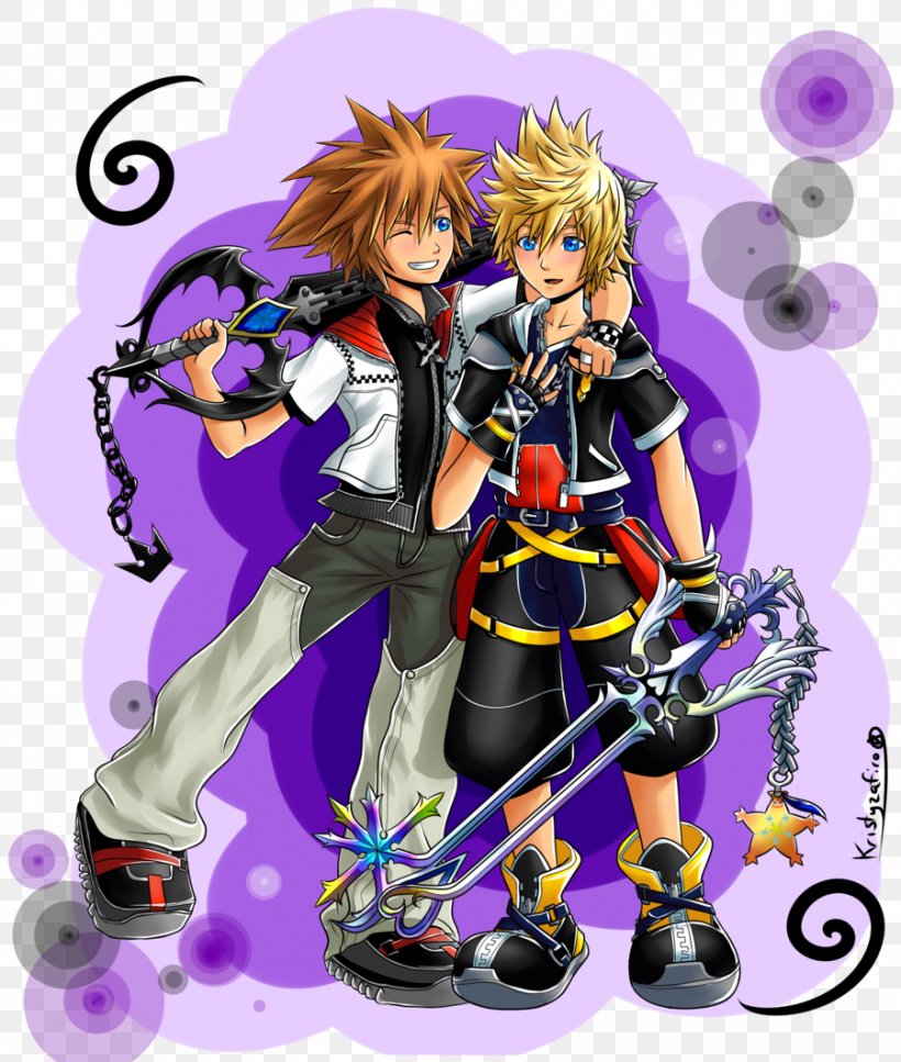 Kingdom Hearts II Kingdom Hearts χ Roxas Sora Aqua, PNG, 900x1062px, Watercolor, Cartoon, Flower, Frame, Heart Download Free