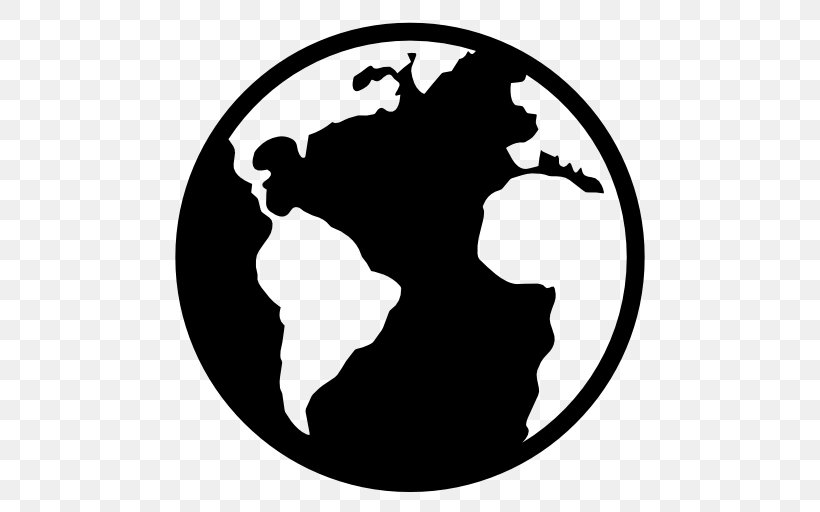 Earth Symbol Globe Clip Art, PNG, 512x512px, Earth, Black, Black And White, Earth Symbol, Globe Download Free